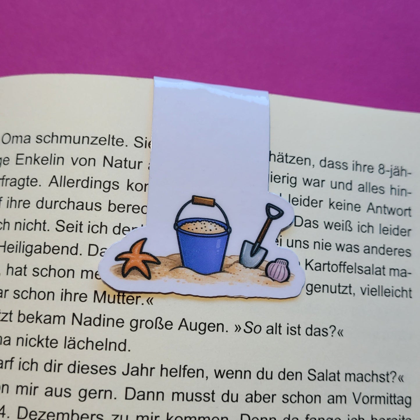 Magnet-Lesezeichen „Buddelzeug“ - Sommerabenteuer zwischen den Buchseiten 🪣🏖️📚☀️✨