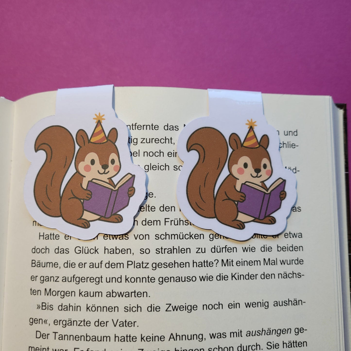 Magnet-Lesezeichen "Geburtstagshörnchen"