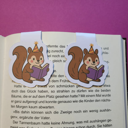 Magnet-Lesezeichen "Geburtstagshörnchen"