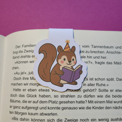 Magnet-Lesezeichen "Geburtstagshörnchen"