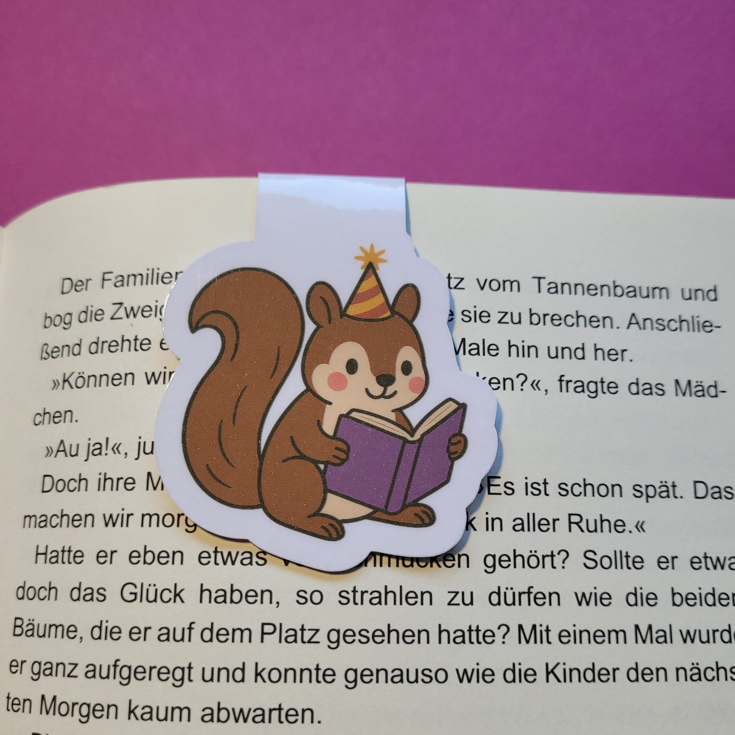 Magnet-Lesezeichen "Geburtstagshörnchen"