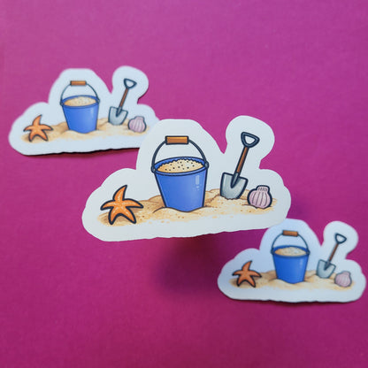 Sticker „Buddelzeug“ - Ein Stück Strand zum Aufkleben 🪣🏖️🐚☀️✨