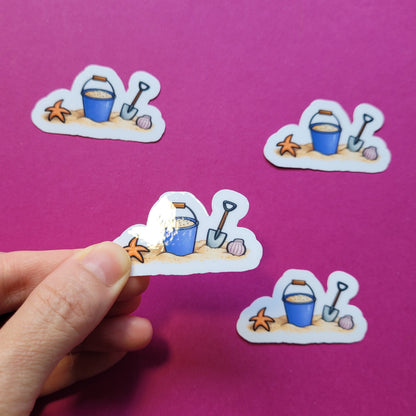 Sticker „Buddelzeug“ - Ein Stück Strand zum Aufkleben 🪣🏖️🐚☀️✨