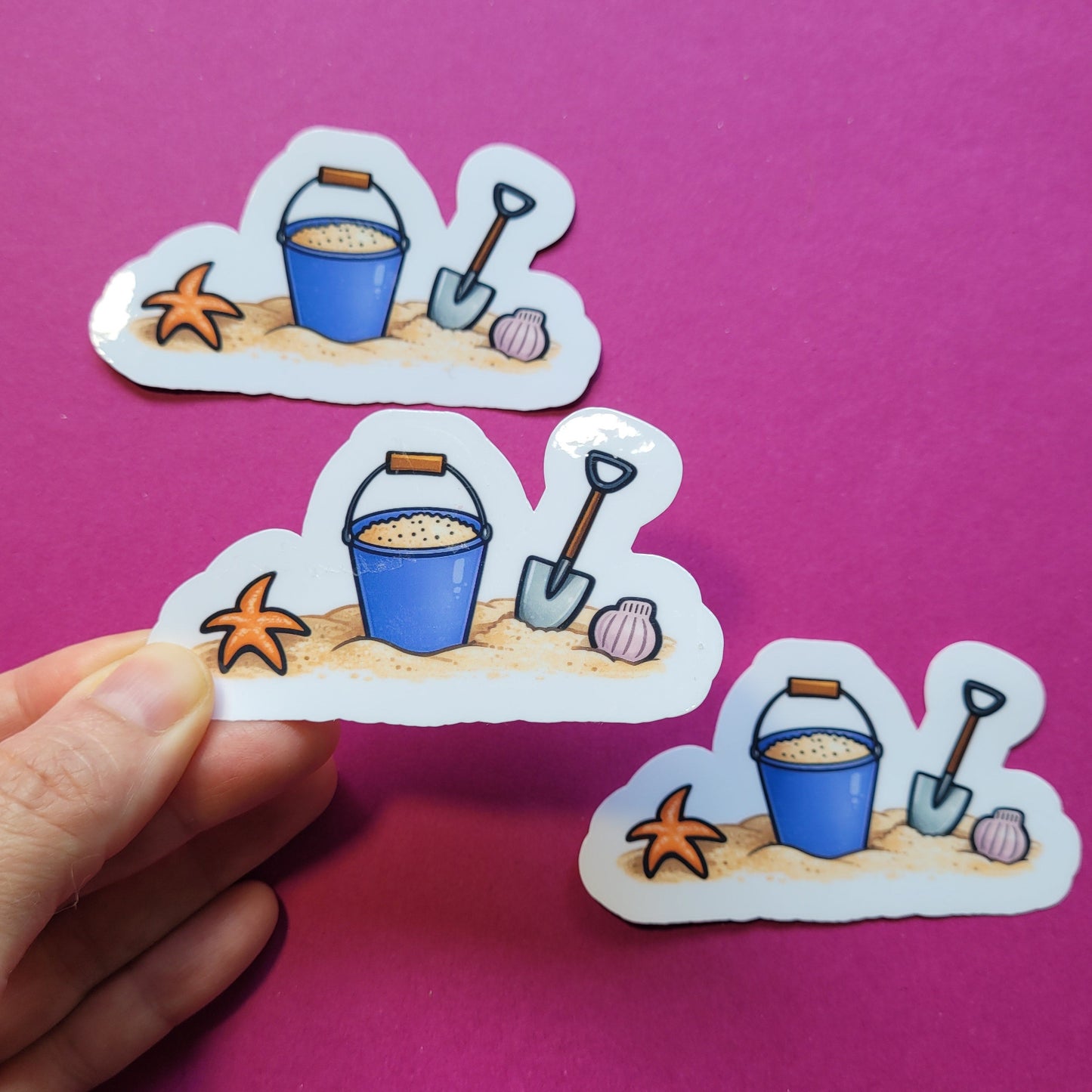 Sticker „Buddelzeug“ - Ein Stück Strand zum Aufkleben 🪣🏖️🐚☀️✨