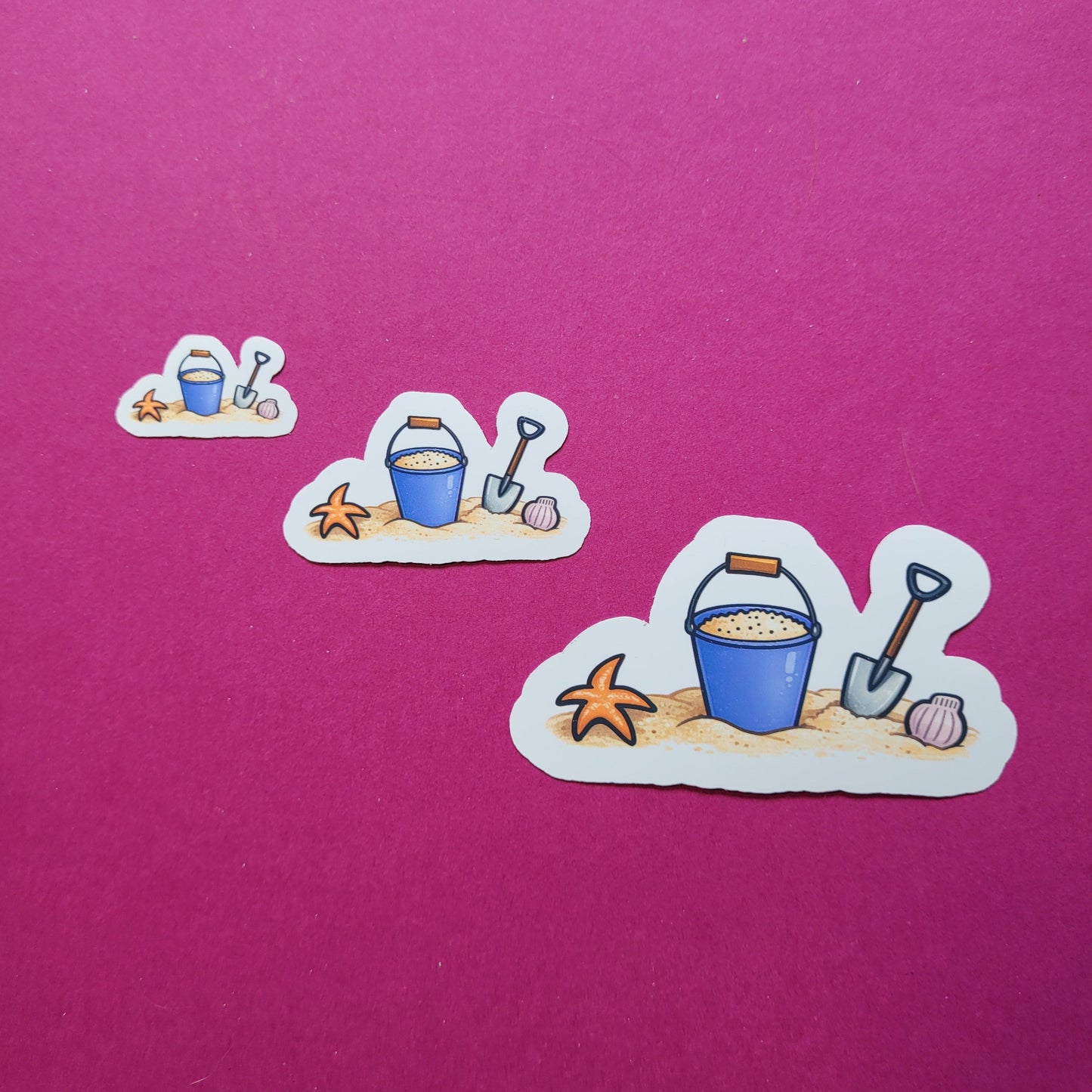 Sticker „Buddelzeug“ - Ein Stück Strand zum Aufkleben 🪣🏖️🐚☀️✨