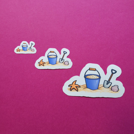 Sticker „Buddelzeug“ - Ein Stück Strand zum Aufkleben 🪣🏖️🐚☀️✨