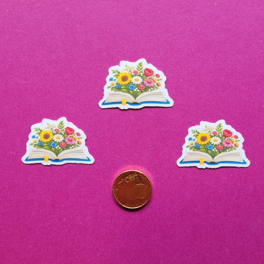 Sticker „Lesegarten - Sommerblüte“ - Lass deine Bücherliebe aufblühen 🌼📖☀️✨