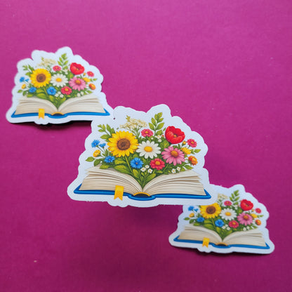 Sticker „Lesegarten - Sommerblüte“ - Lass deine Bücherliebe aufblühen 🌼📖☀️✨