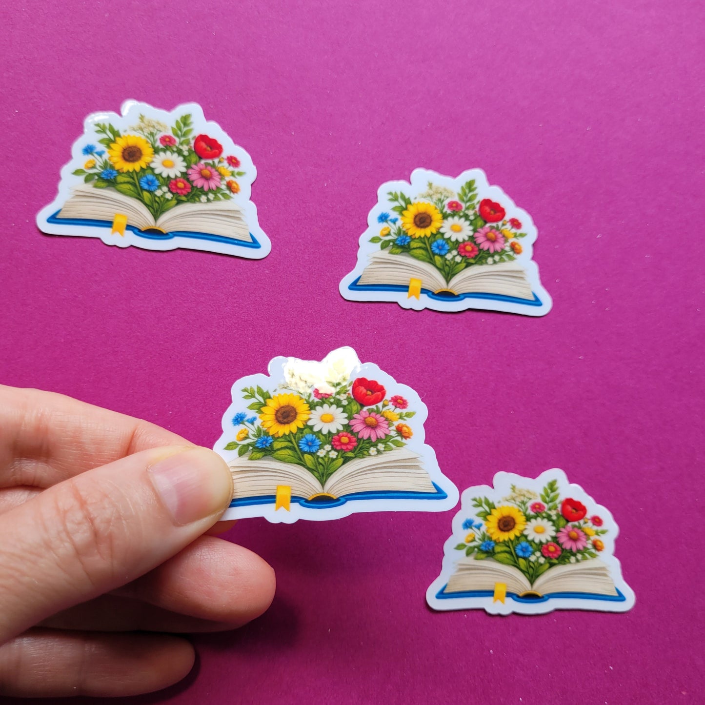 Sticker „Lesegarten - Sommerblüte“ - Lass deine Bücherliebe aufblühen 🌼📖☀️✨