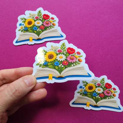 Sticker „Lesegarten - Sommerblüte“ - Lass deine Bücherliebe aufblühen 🌼📖☀️✨