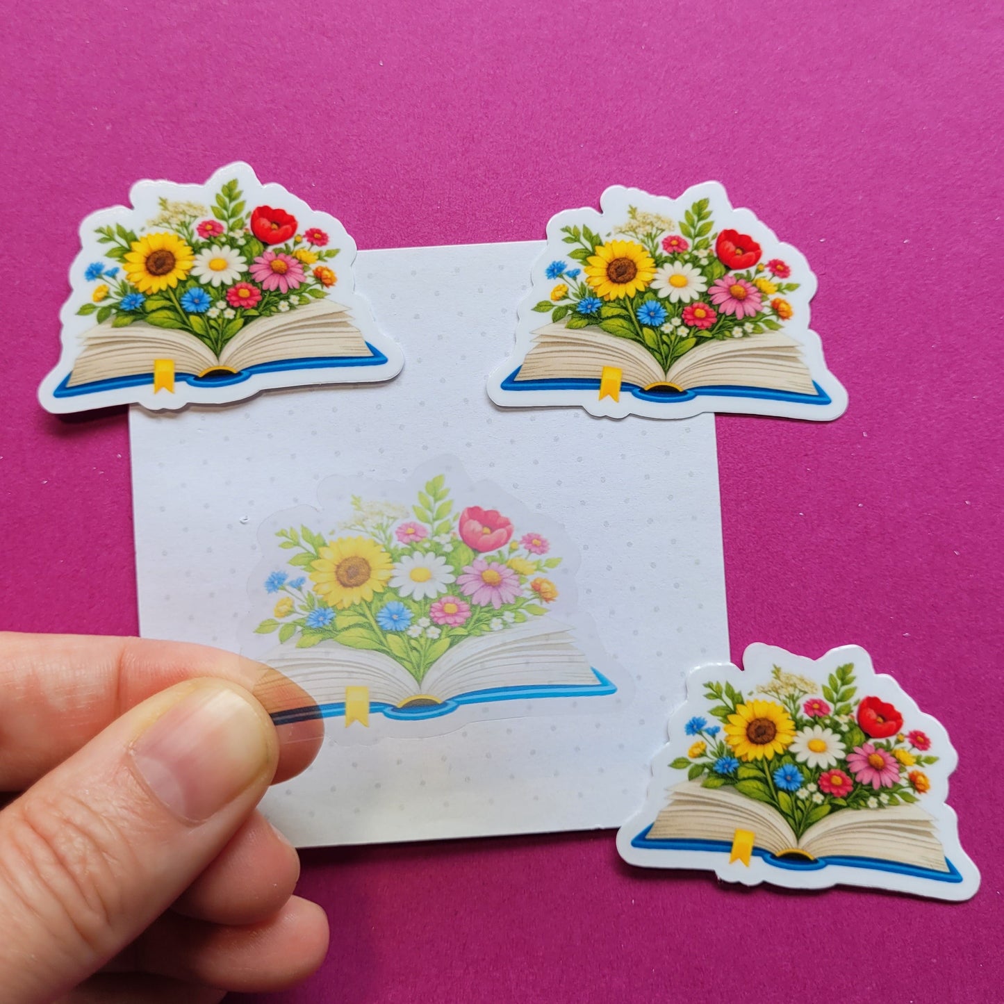 Sticker „Lesegarten - Sommerblüte“ - Lass deine Bücherliebe aufblühen 🌼📖☀️✨