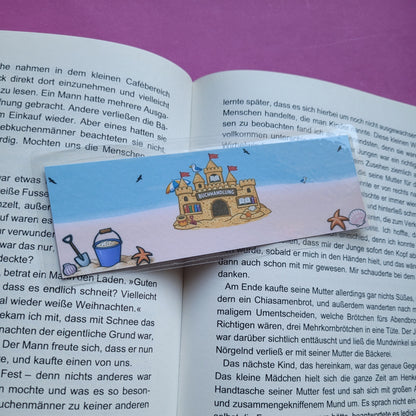 Standard-Lesezeichen „Buchhandlung Sandburg“ - Ein Sommer voller Geschichten am Strand 🏖️📚🏰✨