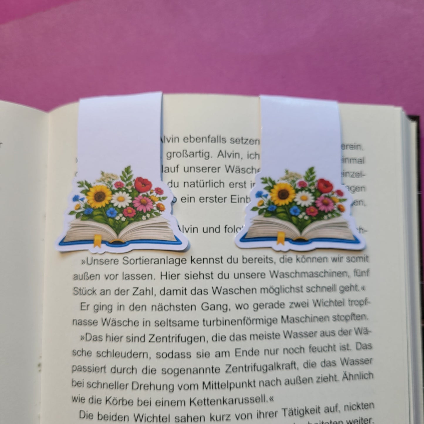 Magnet-Lesezeichen „Lesegarten - Sommerblüte“ – Wenn Geschichten aufblühen 🌼📖☀️✨