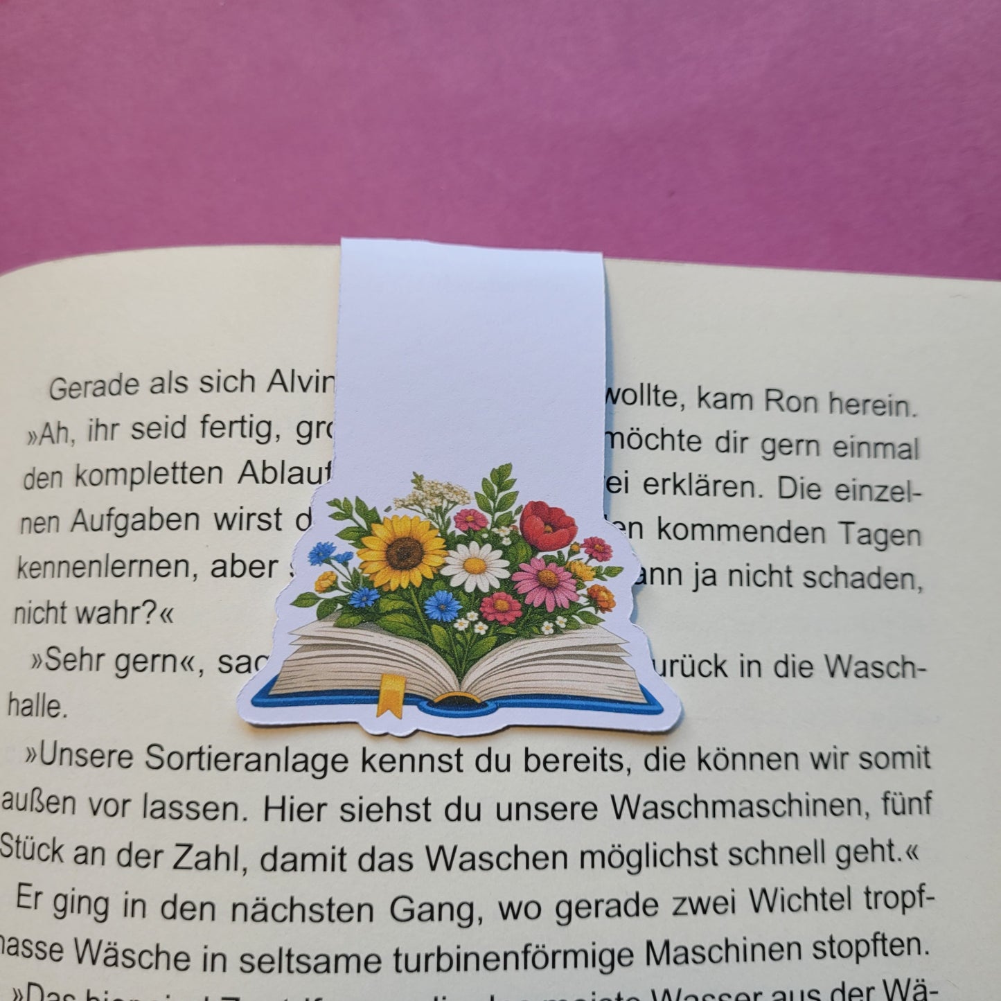 Magnet-Lesezeichen „Lesegarten - Sommerblüte“ – Wenn Geschichten aufblühen 🌼📖☀️✨