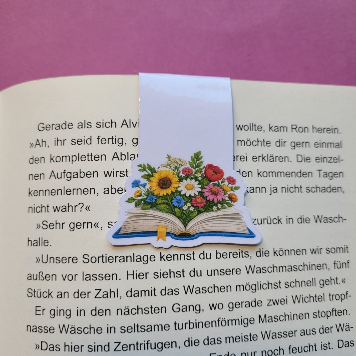 Magnet-Lesezeichen „Lesegarten - Sommerblüte“ – Wenn Geschichten aufblühen 🌼📖☀️✨