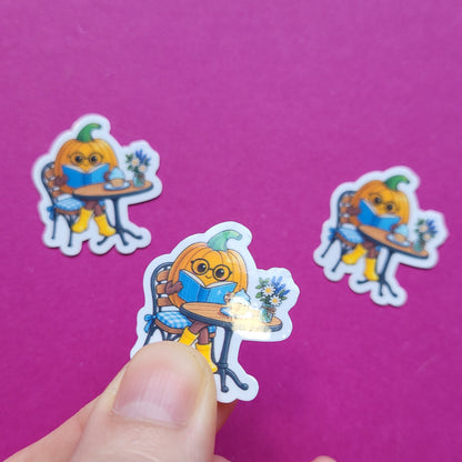 Sticker Kürby im Lesecafé Mini 3er-Set glänzend