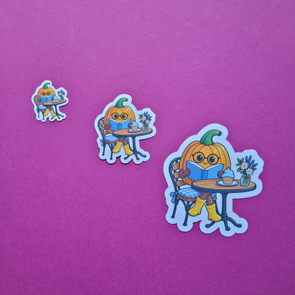 Sticker Kürby im Lesecafé