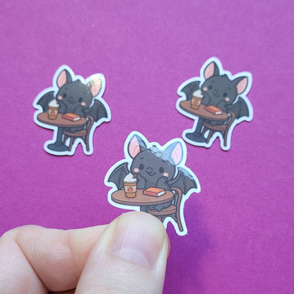 Sticker Batty im Lesecafé Mini 3er-Set glänzend