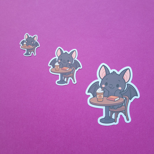 Sticker Batty im Lesecafé