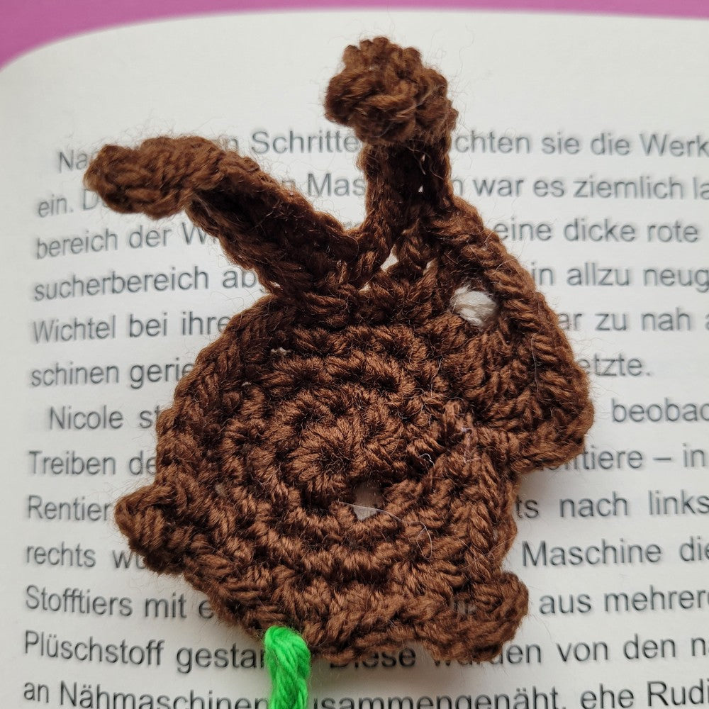 Häkel-Lesezeichen „Hase mit Karotte“ 🐰🥕