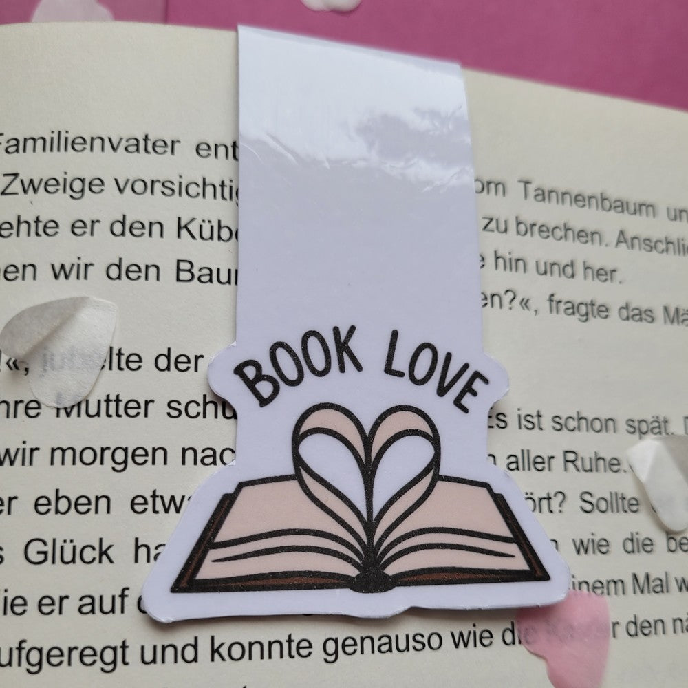 Magnet-Lesezeichen „Book Love“ 🤎