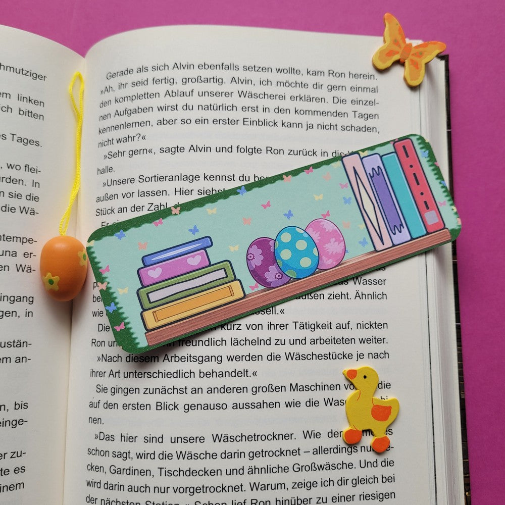 Standard-Lesezeichen „Osterbuchregal“ 📚🥚