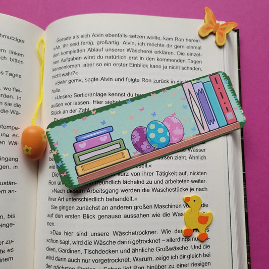 Standard-Lesezeichen „Osterbuchregal“ 📚🥚