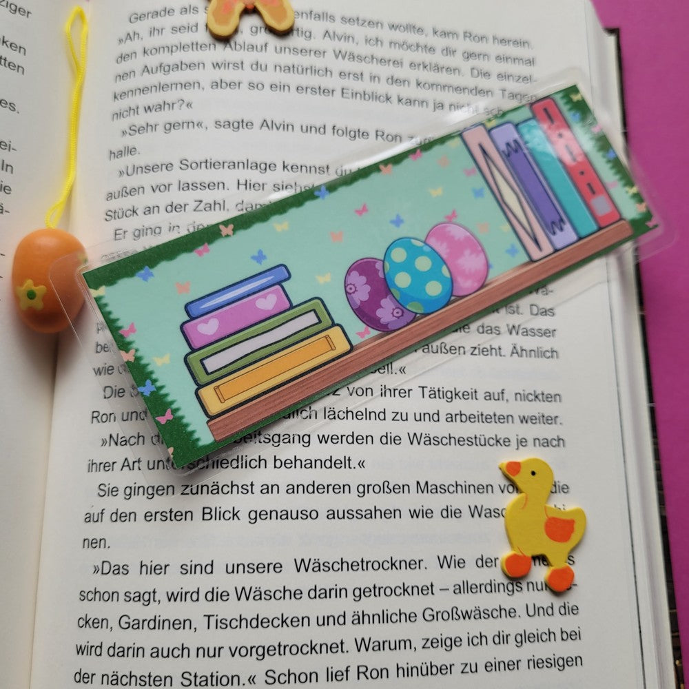 Standard-Lesezeichen „Osterbuchregal“ 📚🥚