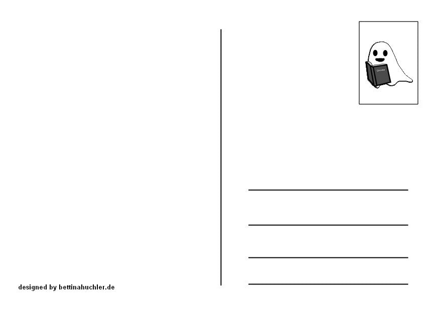 Postkarte A6 "Es ist Zeit für gruselige Bücher!"