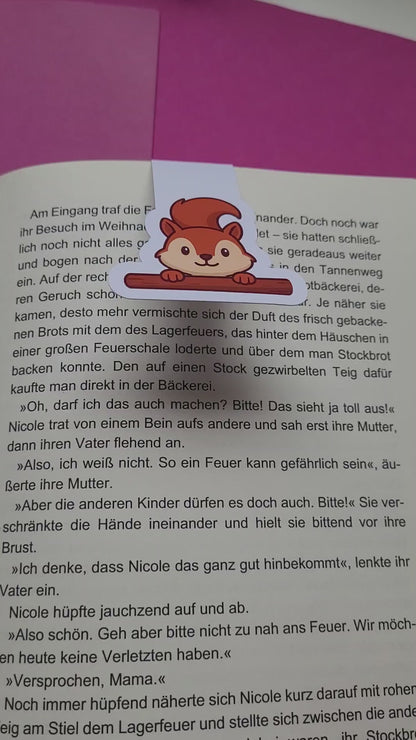 Magnet-Lesezeichen „Baumkletter-Hörnchen“