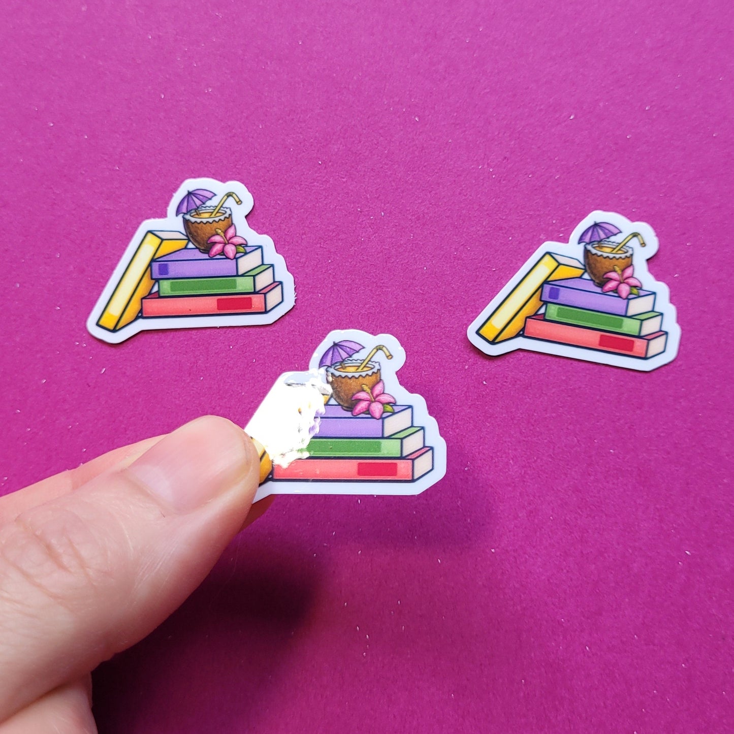 Sticker „Sommerbücher“ - Urlaubsfeeling für deine Lieblingsgegenstände 📚🥥☀️✨