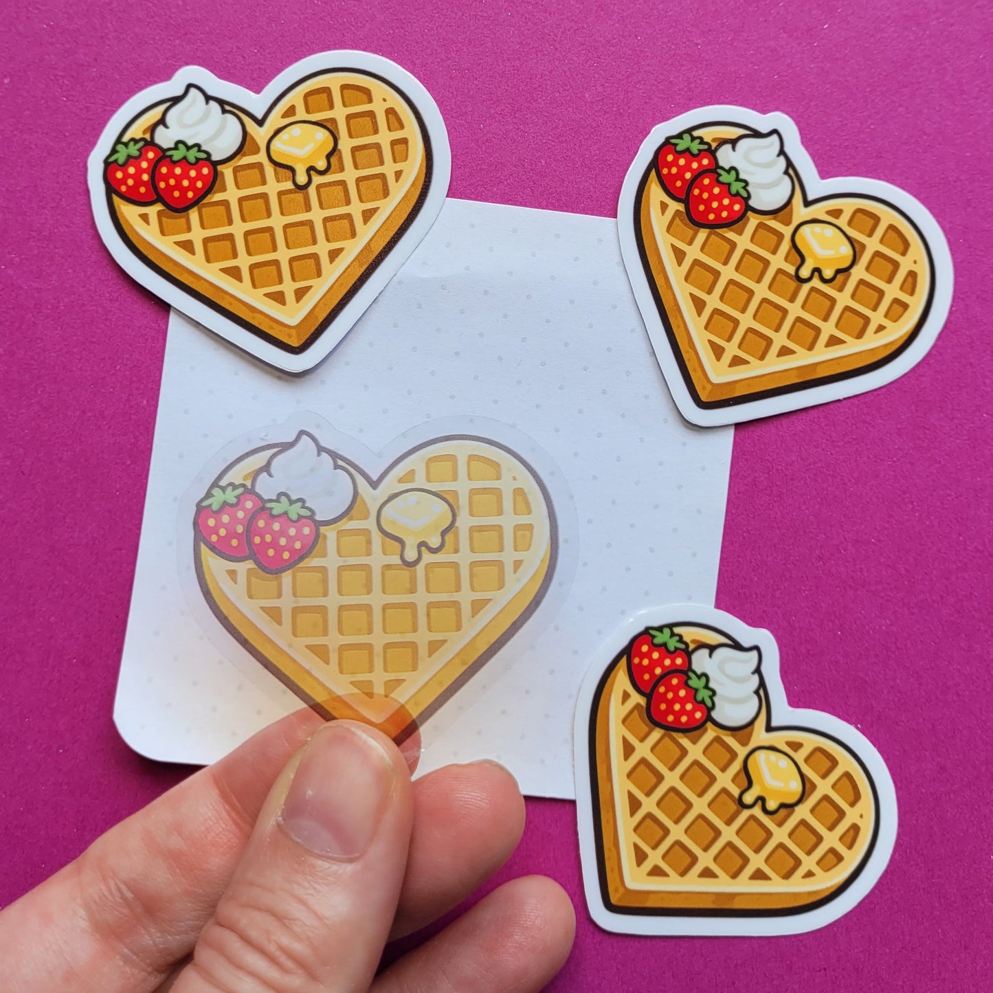 Sticker „Sommerwaffel“ - Süße Sommerstimmung zum Aufkleben 🧇🍓📚☀️✨