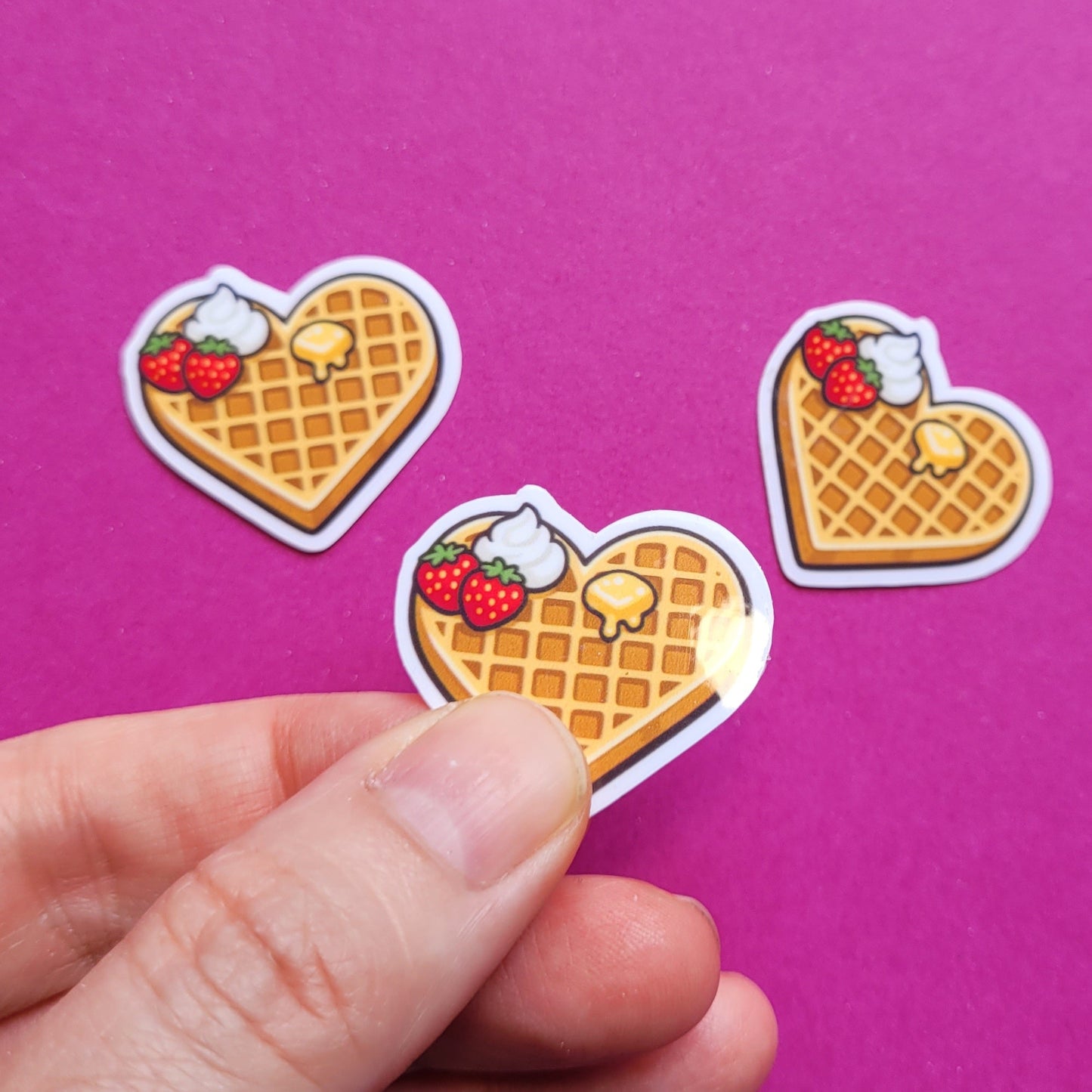 Sticker „Sommerwaffel“ - Süße Sommerstimmung zum Aufkleben 🧇🍓📚☀️✨
