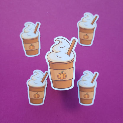 Sticker Pumpkin Spice Latte klein matt