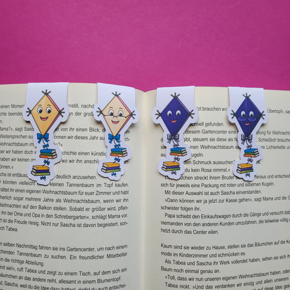 Magnet-Lesezeichen „Bücherdrachen“ 🐉📚🎏