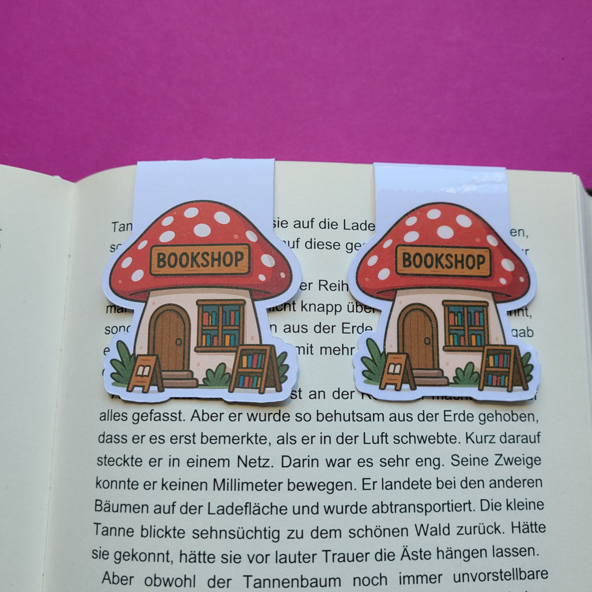 Magnet-Lesezeichen Buchhandlung Fliegenpilz