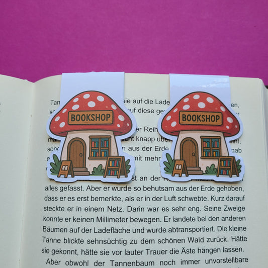 Magnet-Lesezeichen Buchhandlung Fliegenpilz