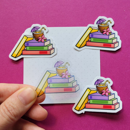 Sticker „Sommerbücher“ - Urlaubsfeeling für deine Lieblingsgegenstände 📚🥥☀️✨