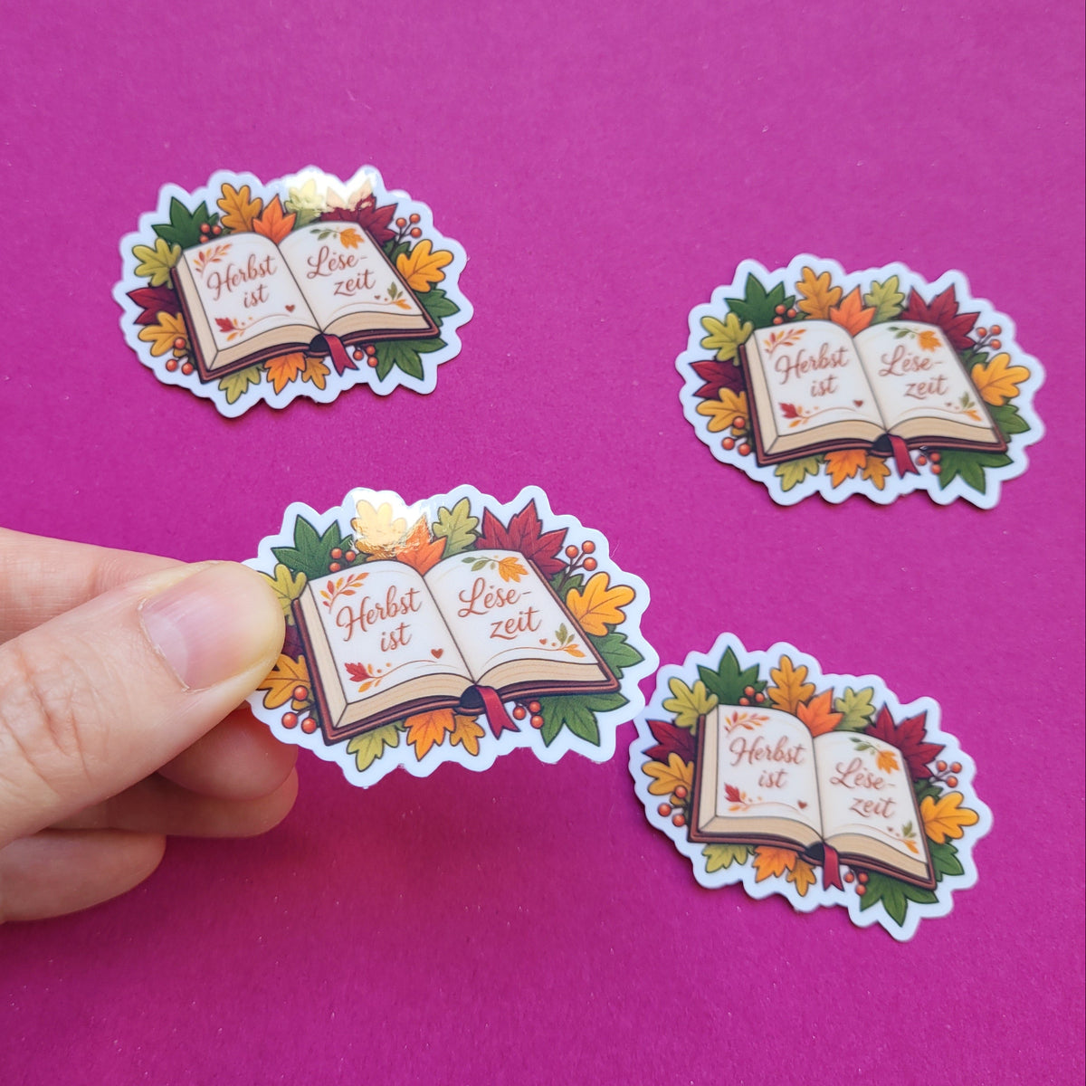 Sticker „Herbst ist Lesezeit"