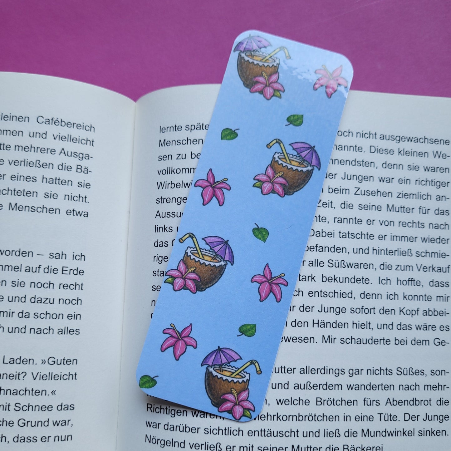Standard-Lesezeichen „Kokosdrink“ - Sommerliche Lesefreude für dein Lieblingsbuch 🥥📚☀️✨