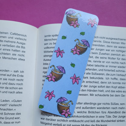 Standard-Lesezeichen „Kokosdrink“ - Sommerliche Lesefreude für dein Lieblingsbuch 🥥📚☀️✨