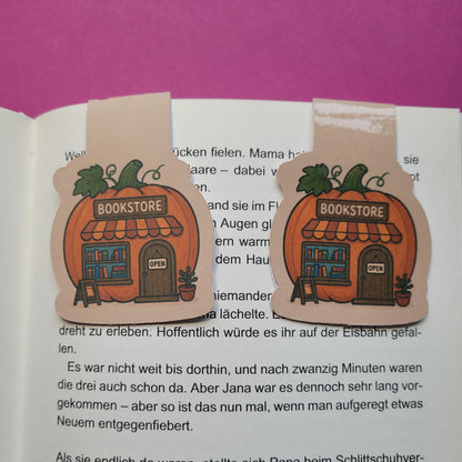 Magnet-Lesezeichen Buchhandlung Kürbis