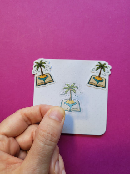 Sticker „Leseinsel“ - Dein Bücherurlaub zum Aufkleben 🏝️📚☀️✨