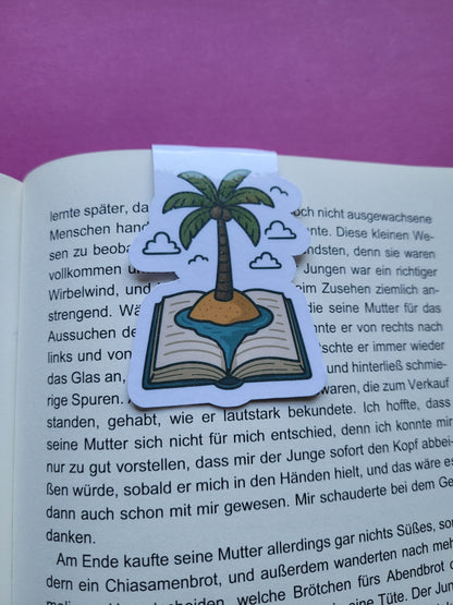 Magnet-Lesezeichen „Leseinsel“ - Dein kleiner Urlaub zwischen den Buchseiten 🏝️📚☀️✨