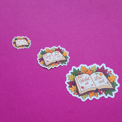 Sticker Herbst ist Lesezeit