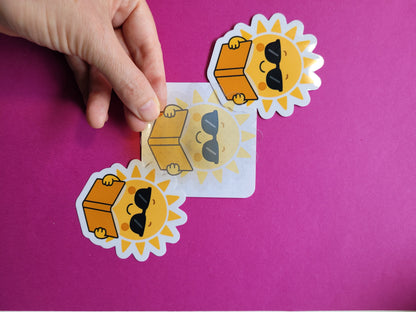 Sticker „Sunny“ - Sonnige Lesefreude für deine Lieblingsmomente ☀️📚🌻✨