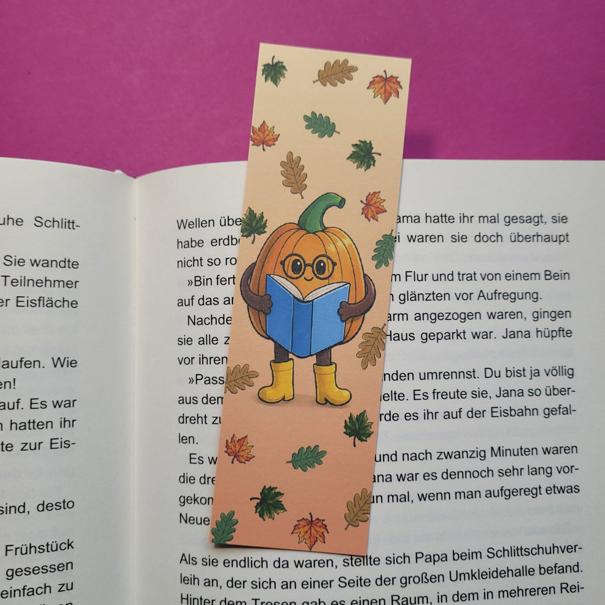 Standard-Lesezeichen Kürby der lesende Kürbis klassisch