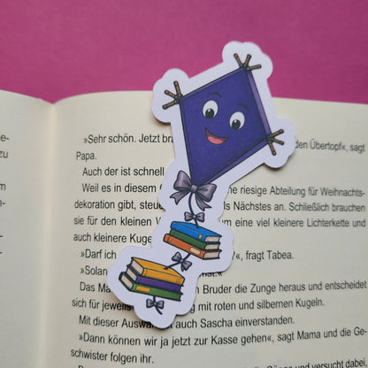 Form-Lesezeichen „Bücherdrachen“ 🐉📚🎏