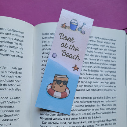 Standard-Lesezeichen „Book at the Beach“ - Sommer, Strand und jede Menge Bücherliebe 🏖️📚☀️✨