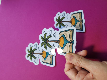 Sticker „Leseinsel“ - Dein Bücherurlaub zum Aufkleben 🏝️📚☀️✨